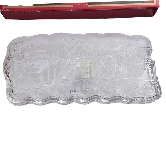 Gorham Crystal Train Server Lenox Germany Holiday Traditions North Pole Express - Picture 9 of 10